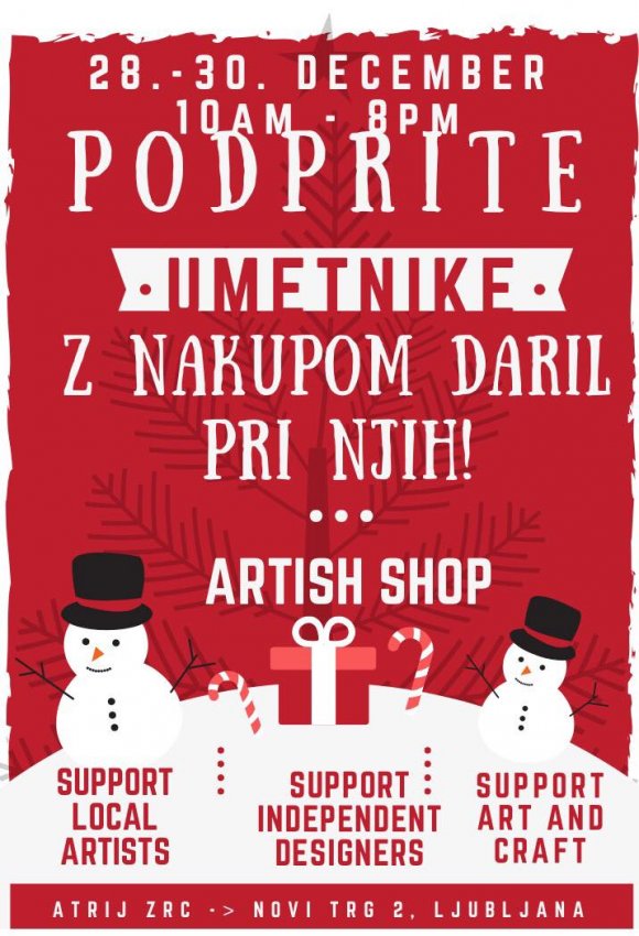 NOVOLETNI ARTish v atriju ZRC