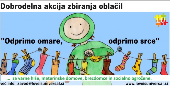 Odprimo omare, odprimo srce!